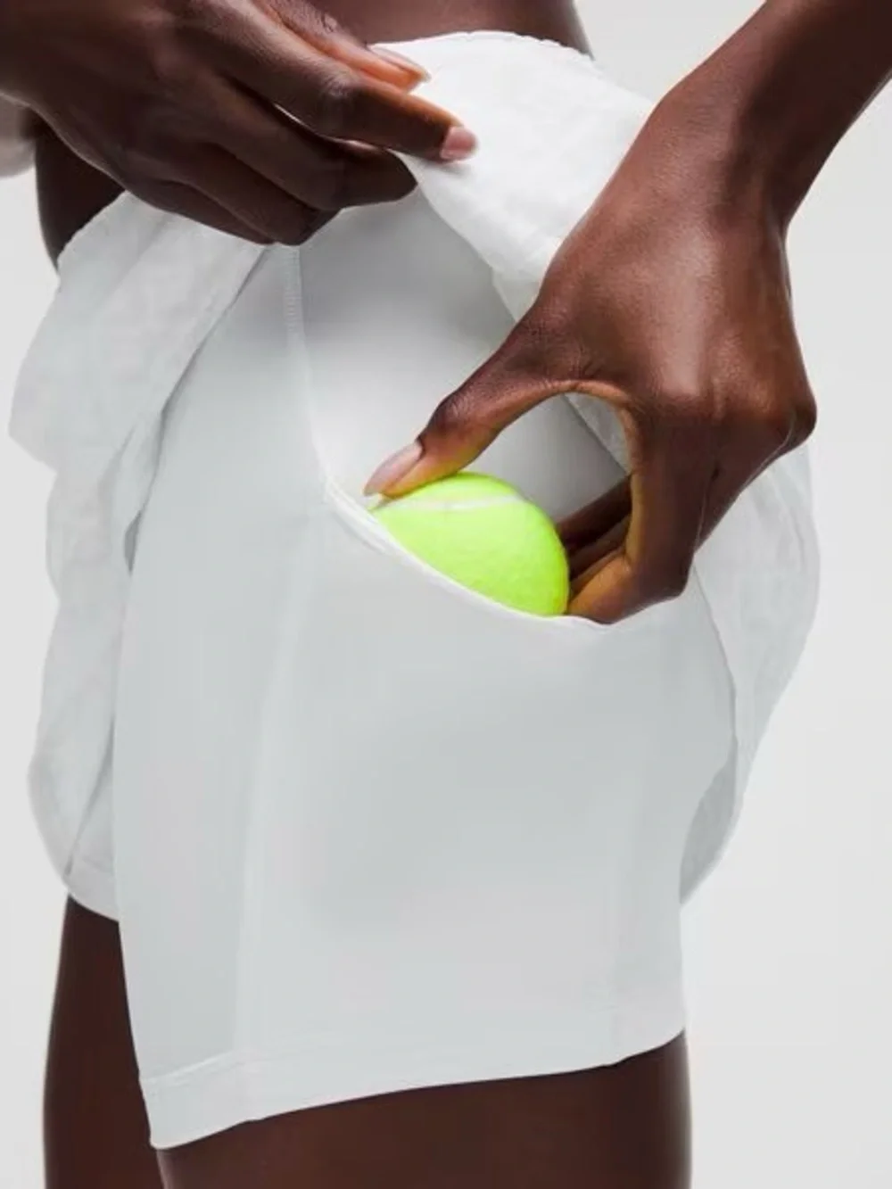 Lululemon White Textured Mesh High-Rise Tennis Skirt XS